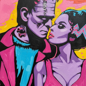 Technicolor Frankenstein and bride